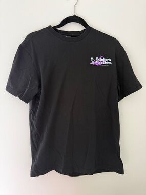 OVO Black Short-Sleeve Tee with Purple Accent Logo